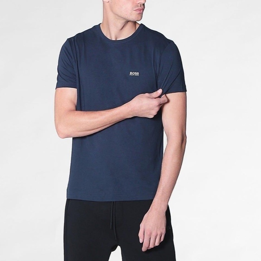 BOSS Tee Crew Neck Short Sleeve T-Shirt - Navy Sz L
